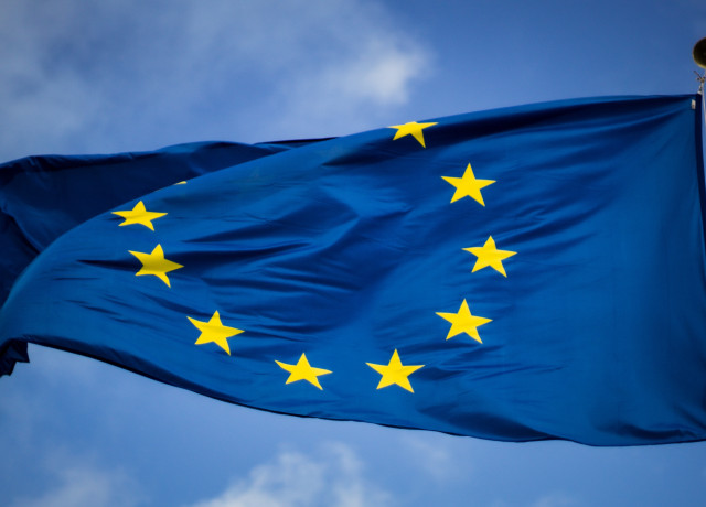 The EU flag flying