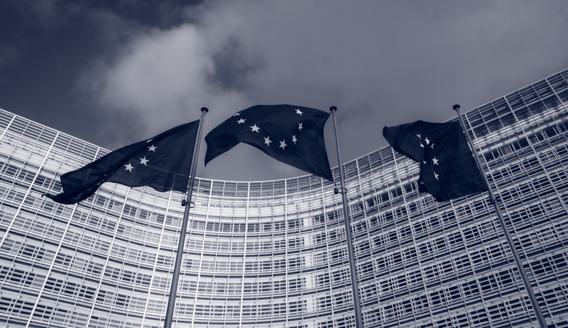 black and white image of the European Commission