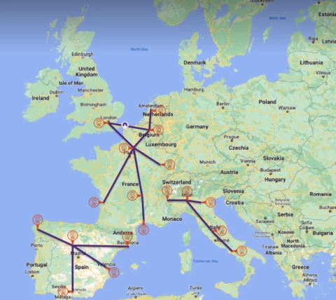 High speed railways in Europe